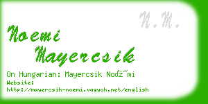 noemi mayercsik business card